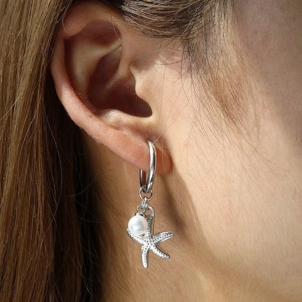 Starfish and Pearls Earrings