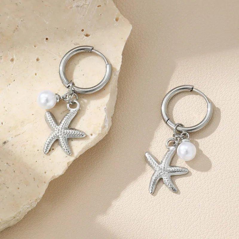 Starfish and Pearls Earrings