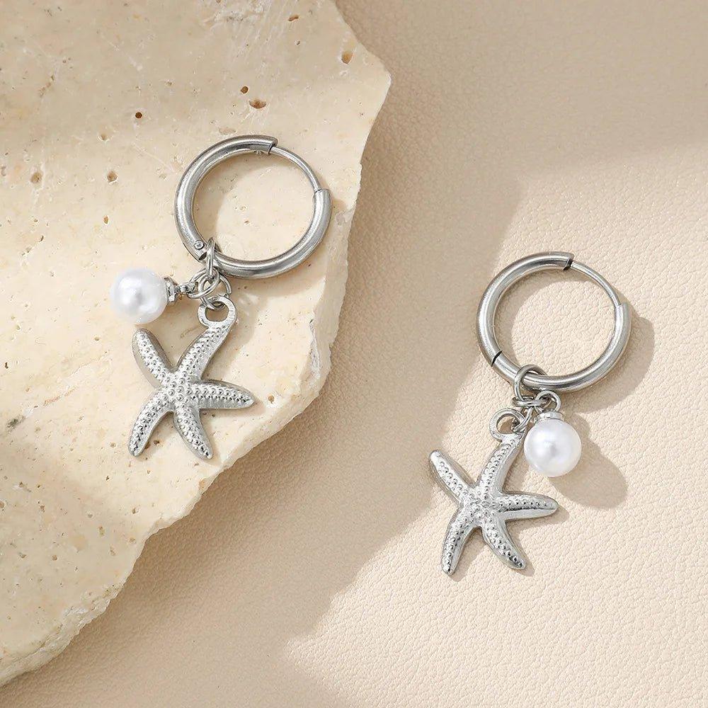 Starfish and Pearls Earrings