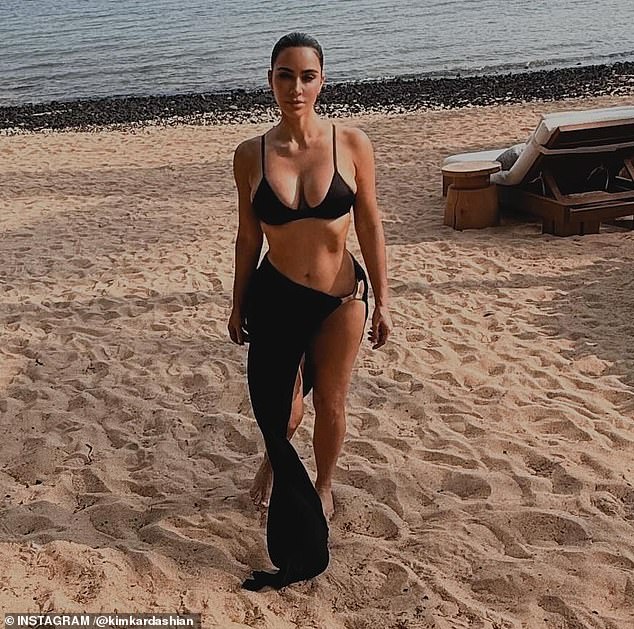 Kim Kardashian Shrugs Off Son Saint's Hacking Scandal While Flaunting Skimpy Bikini on Beach Getaway