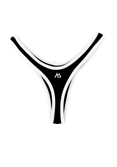 Bow Babe Contrast Bottoms - Black