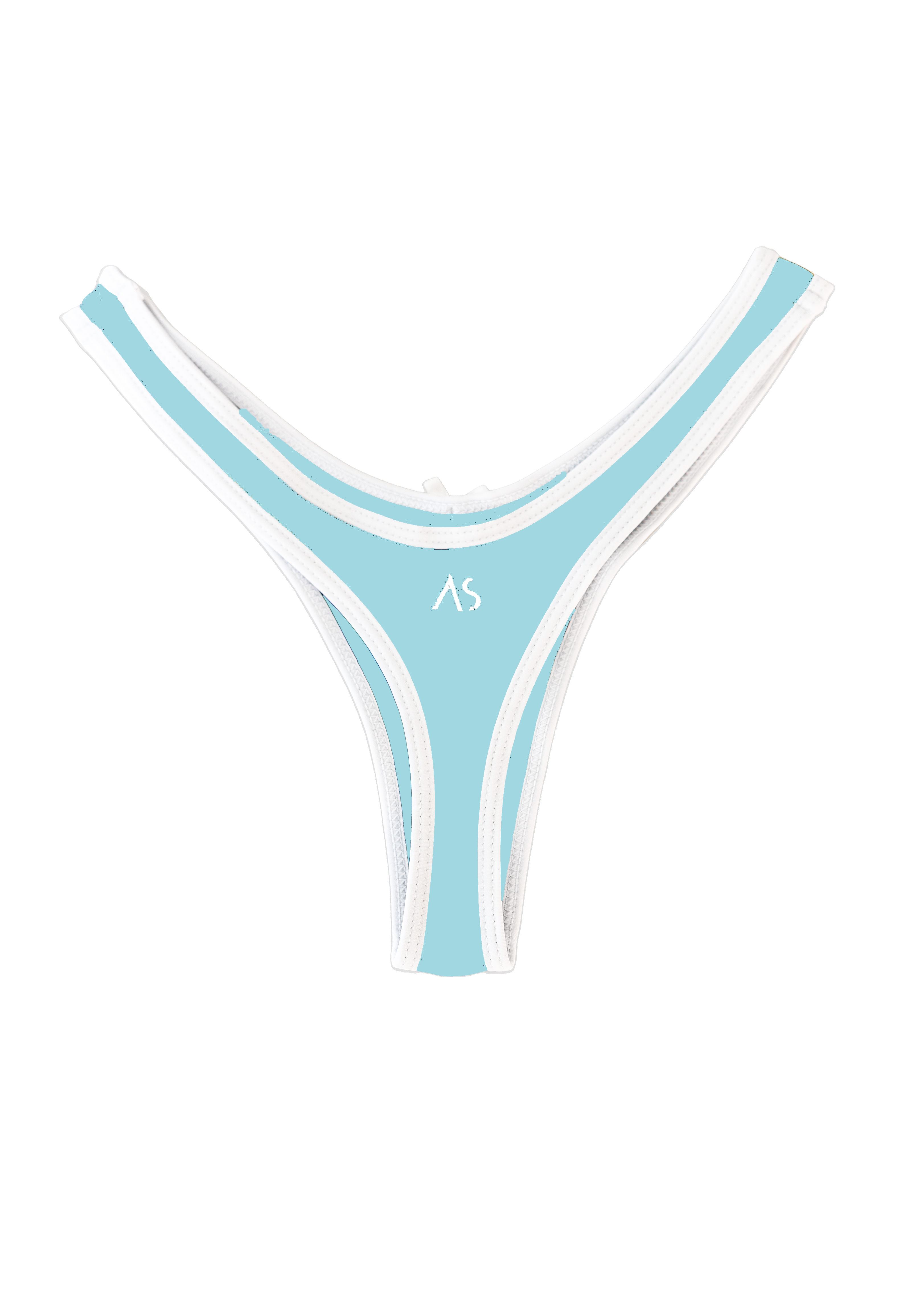 Bow Babe Contrast Bottoms - Sky Blue